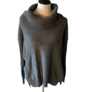 🆕 Lauren Ralph Lauren Women's Grey Heather Cowl Neck size M